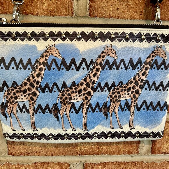 Brighton Africa Stories Giraffe Small Crossbody Bag Handbag